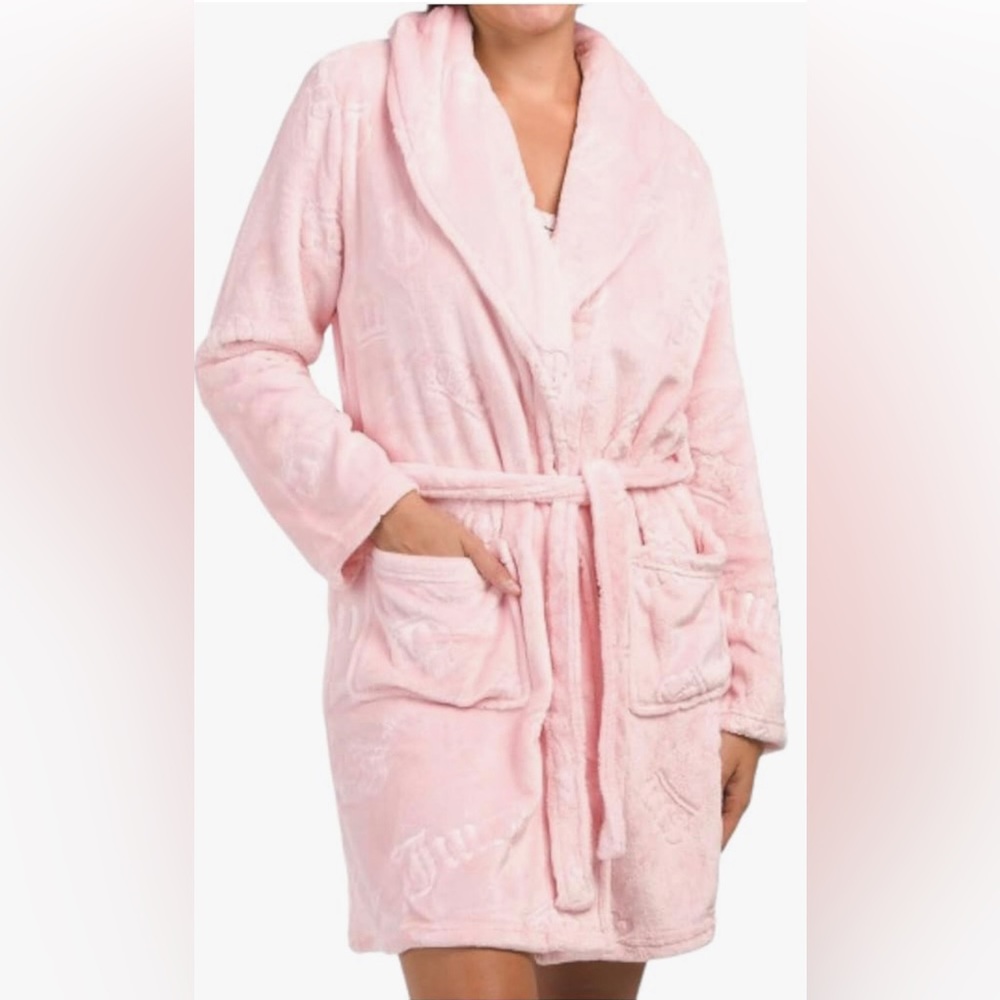 NWT- Juicy Couture Plush Rob - PINK - L/XL